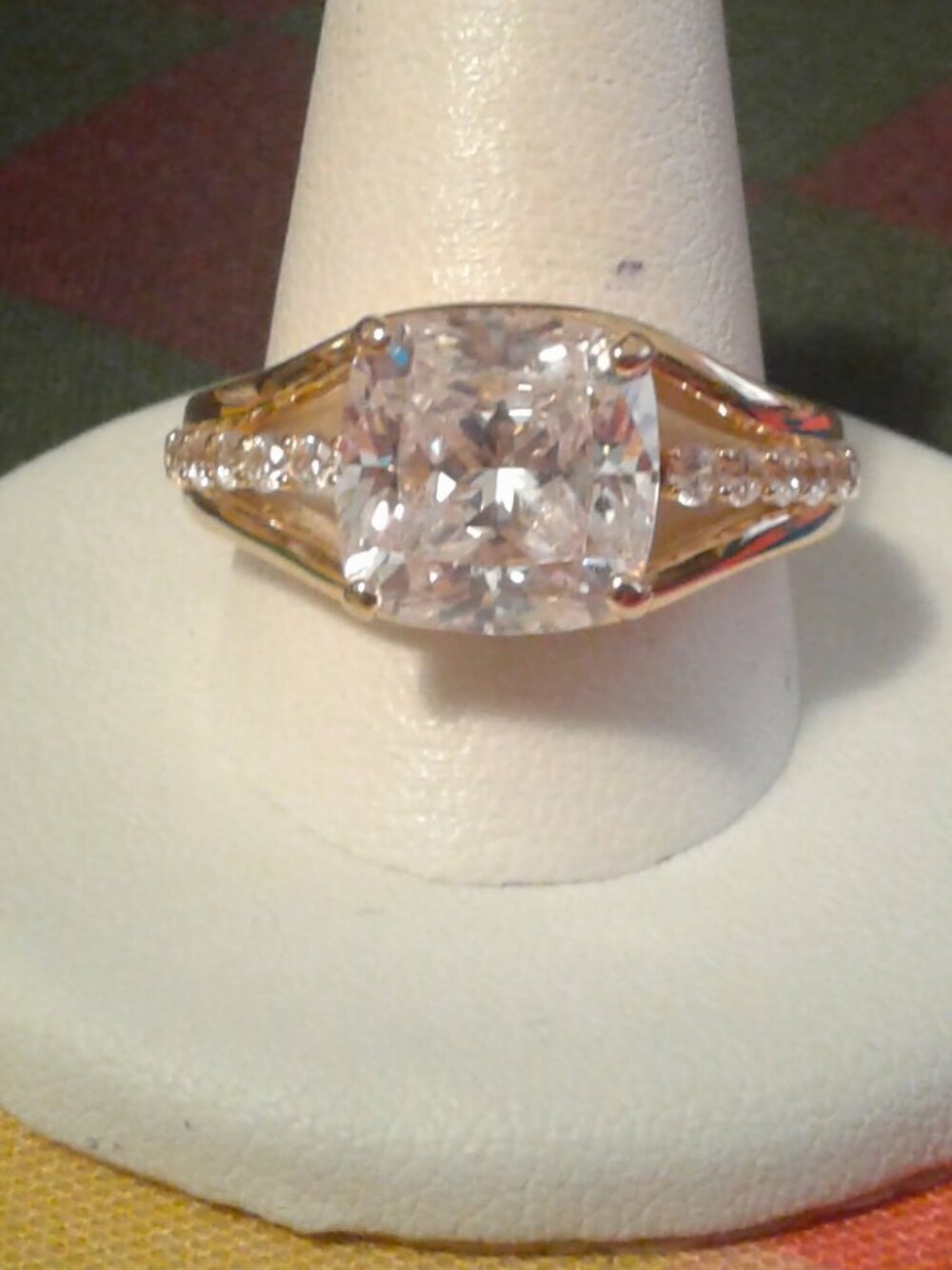 BJH889 Bella Luce CZ 18K Yellow Gold Plated Engagement Ring 9.04ctw. Size 10 LNC